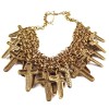 New Fashion European Vintage Gold Metal Cross Pendant Choker Necklace N-1805