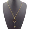New Arrival Punk Gold Plated Metal Rhinestone Key Pendant Necklace N-4778