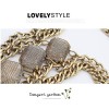 Retro Western Style bronze Metal crystal fashion Sweater Chain necklace N-1264