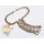 Retro Western Style bronze Metal crystal fashion Sweater Chain necklace N-1264