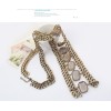 Retro Western Style bronze Metal crystal fashion Sweater Chain necklace N-1264