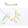 New Arrival Punk Gold/Black Metal Rivet Pendant Necklace N-4515