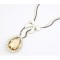 double chain bowknot big crystal drop fashion sweater chain necklace N-2277