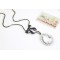 double chain bowknot big crystal drop fashion sweater chain necklace N-2277