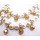 New Fashion Charming Faux Pearl Beads Rhinestone Resin Ball Golden Metal Chain Double Pendant Necklace N-1516