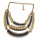 vintage style gold metal multilayer spot beads choker necklace N-1755