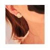 New Arrival Charming Korea Style Gold Plated Metal Gem Resin Butterfly Ear Stud E-1502