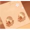 New Arrival Charming Korea Style Gold Plated Metal Gem Resin Butterfly Ear Stud E-1502