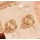 New Arrival Charming Korea Style Gold Plated Metal Gem Resin Butterfly Ear Stud E-1502