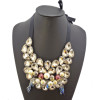New Arrival Shinning Acrylic Drop Beads Tassel Choker Collar Necklace N-2264