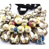 New Arrival Shinning Acrylic Drop Beads Tassel Choker Collar Necklace N-2264