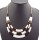 New Fashion gold plated Metal  black white enamel crescent choker NecklacE N-2090
