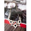 New European Fashion Black White Enamel Square Choker Necklace N-4553