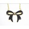 New European Style Gold Plated Enamel Bowlnot Pendant Necklace N-2592