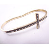 New European Punk Vintage Style Gold/Silver Plated Alloy Rhinestone Crosses Palm Anello Bangle B-0162