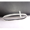New European Punk Vintage Style Gold/Silver Plated Alloy Rhinestone Crosses Palm Anello Bangle B-0162