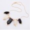 European Style Gold Plated Alloy Resin Geometry Choker Necklace  N-4505