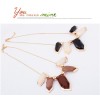 European Style Gold Plated Alloy Resin Geometry Choker Necklace  N-4505