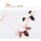 European Style Gold Plated Alloy Resin Geometry Choker Necklace  N-4505