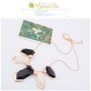 European Style Gold Plated Alloy Resin Geometry Choker Necklace  N-4505