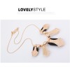 European Style Gold Plated Alloy Resin Geometry Choker Necklace  N-4505
