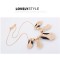 European Style Gold Plated Alloy Resin Geometry Choker Necklace  N-4505