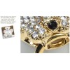 New European Vintage Style Gold/Vintage Gold Rhinestone Lion Pendant Necklace N-3258