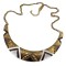European Punk Vintage Style  Crescent Enamel Triangle Choker Necklace N-2088