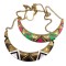 European Punk Vintage Style  Crescent Enamel Triangle Choker Necklace N-2088