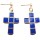 New European Punk Style Enamel Cross Dangling Ear Stund Earring E-0282