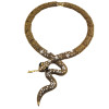 New European Style Gold/Sbronze/ Vintage Silver Flower Rhienstone Snake Choker Necklace N-4002