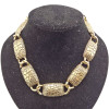 New Punk Vintage Style Bronze Alloy Link Geometry Choker Necklace N-1839