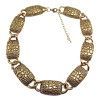 New Punk Vintage Style Bronze Alloy Link Geometry Choker Necklace N-1839
