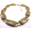 New Punk Vintage Style Bronze Alloy Link Geometry Choker Necklace N-1839