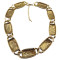 New Punk Vintage Style Bronze Alloy Link Geometry Choker Necklace N-1839