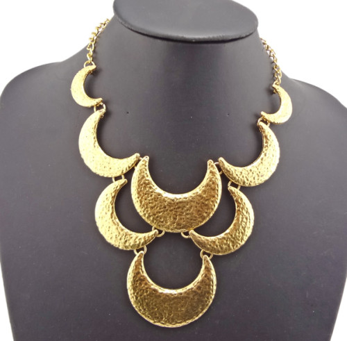 New Arrival Bronze Alloy Crescent Choker Necklace N-1769