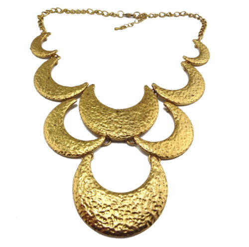 New Arrival Bronze Alloy Crescent Choker Necklace N-1769
