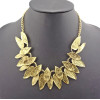 New Arrival European Style Vintage Style Gold Leaf Choker Necklace N-1845