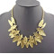 New Arrival European Style Vintage Style Gold Leaf Choker Necklace N-1845