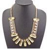European Style gold plated crystal tassels Choker Necklace N-0285
