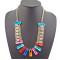 European Style gold plated crystal tassels Choker Necklace N-0285