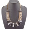European Style gold plated crystal tassels Choker Necklace N-0285