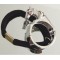 New Fashion European Style Gold/Silver Plated Alloy Red Rhienstone Eyes Leopard Hair Band F-0012