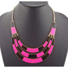 New Fashion gold plated Metal  black white enamel crescent choker NecklacE N-2090
