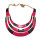 New Fashion gold plated Metal  black white enamel crescent choker NecklacE N-2090
