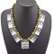 European Style Crystal Metal  Beads Chains Choker Necklace N-1251