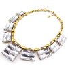 European Style Crystal Metal  Beads Chains Choker Necklace N-1251