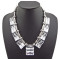 European Style Crystal Metal  Beads Chains Choker Necklace N-1251