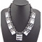 European Style Crystal Metal  Beads Chains Choker Necklace N-1251