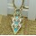 New European Charming Fashion Retro  Bronze Triangle Glazed  Pendant Necklace N-4755